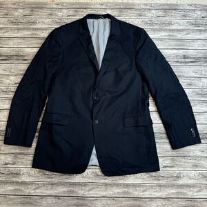 Tommy Hilfiger Wool Blazer Slate Blue Pinstripe 47 Chest 2 Button Closure